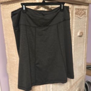 Dark gray midi swing skirt